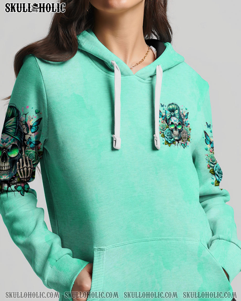 BLISSCORNERS YOU COULDN'T HANDLE ME MESSY BUN TIE DYE ALL OVER PRINT