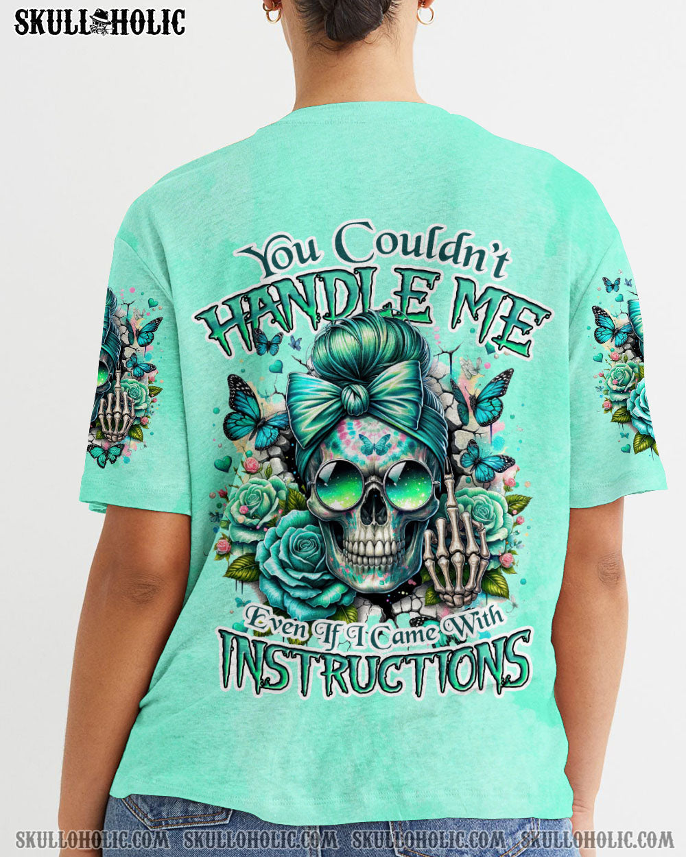 BLISSCORNERS YOU COULDN'T HANDLE ME MESSY BUN TIE DYE ALL OVER PRINT