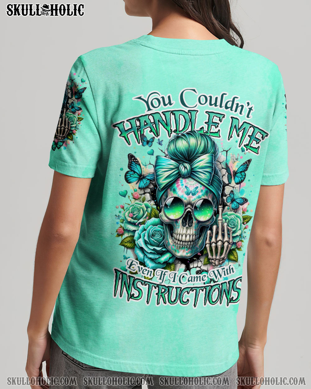 BLISSCORNERS YOU COULDN'T HANDLE ME MESSY BUN TIE DYE ALL OVER PRINT