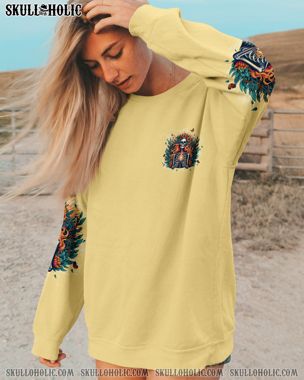 BLISSCORNERS SHE'S SUNSHINE MIXED WITH A LITTLE HURRICANE ALL OVER PRINT