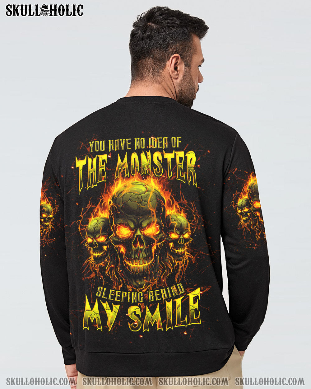 BLISSCORNERS THE MONSTER SLEEPING BEHIND MY SMILE ALL OVER PRINT
