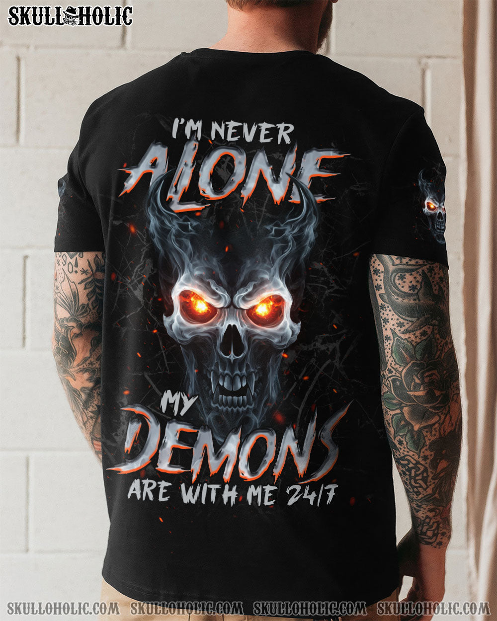 BLISSCORNERS I'M NEVER ALONE FIRE DEMONS ALL OVER PRINT