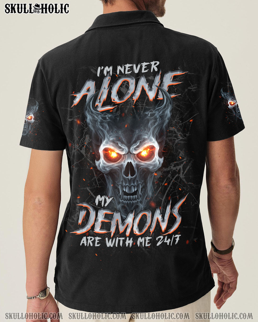 BLISSCORNERS I'M NEVER ALONE FIRE DEMONS ALL OVER PRINT