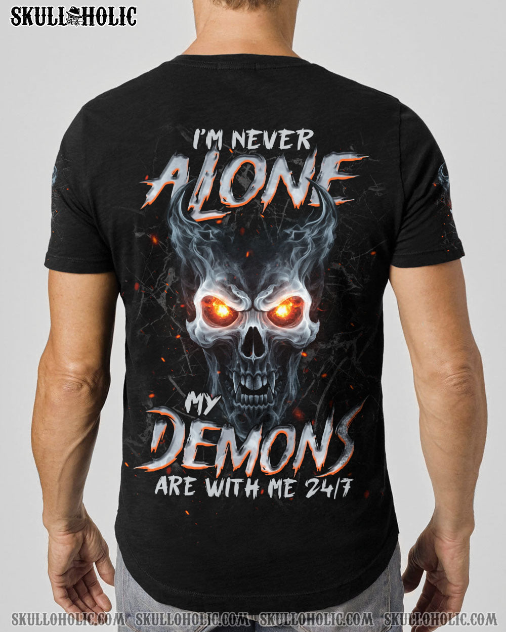BLISSCORNERS I'M NEVER ALONE FIRE DEMONS ALL OVER PRINT