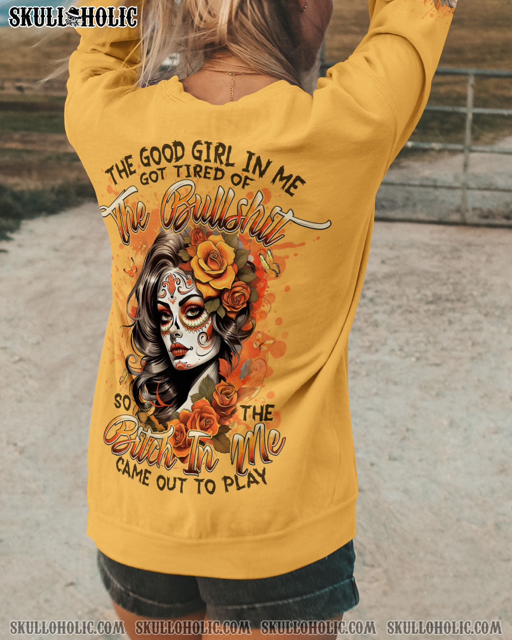 BLISSCORNERS THE GOOD GIRL IN ME ALL OVER PRINT