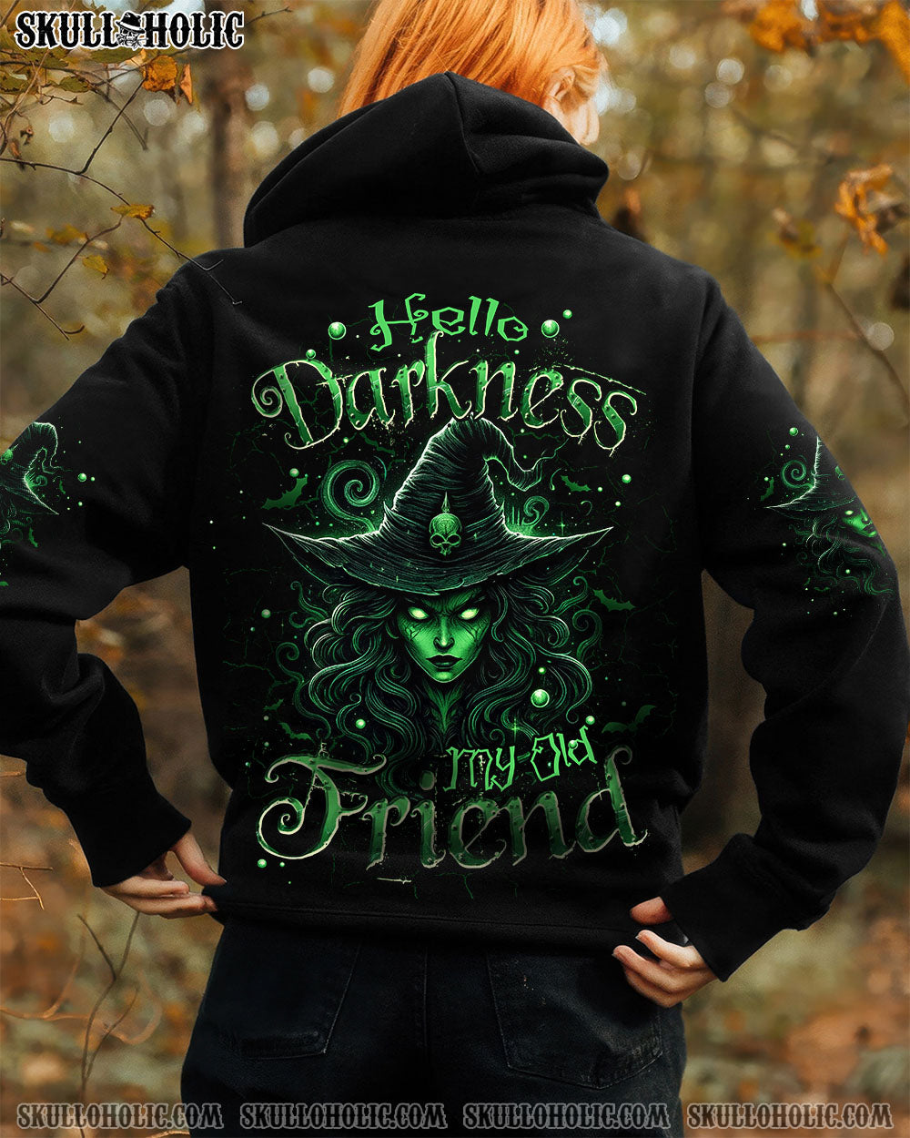 BLISSCORNERS HELLO DARKNESS HALLOWEEN WITCH ALL OVER PRINT