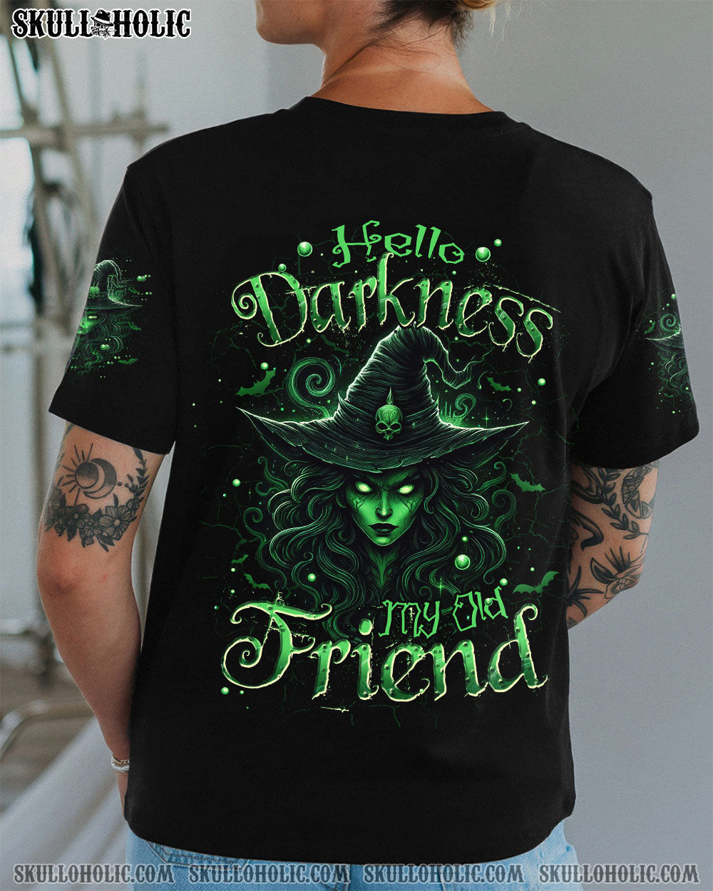 BLISSCORNERS HELLO DARKNESS HALLOWEEN WITCH ALL OVER PRINT