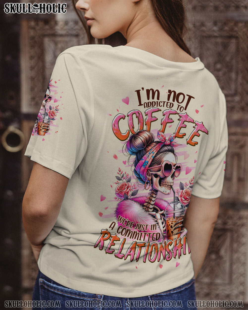 BLISSCORNERS I'M NOT ADDICTED TO COFFEE ALL OVER PRINT