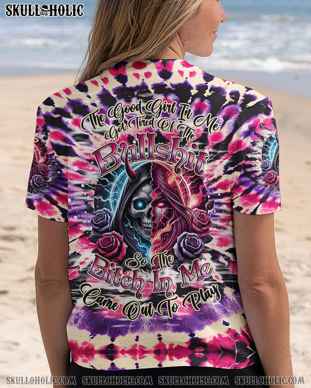 BLISSCORNERS THE GOOD GIRL IN ME TIE DYE ALL OVER PRINT