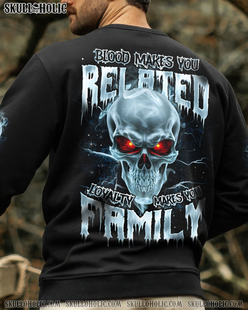 BLISSCORNERS LOYALTY MAKES YOU FAMILY SKULL ALL OVER PRINT