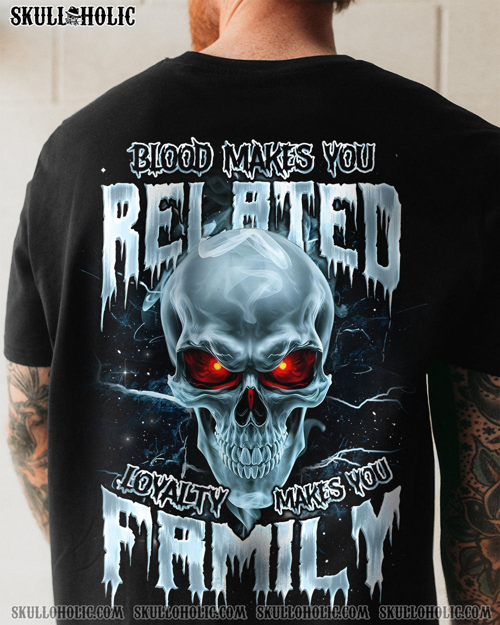 BLISSCORNERS LOYALTY MAKES YOU FAMILY SKULL ALL OVER PRINT