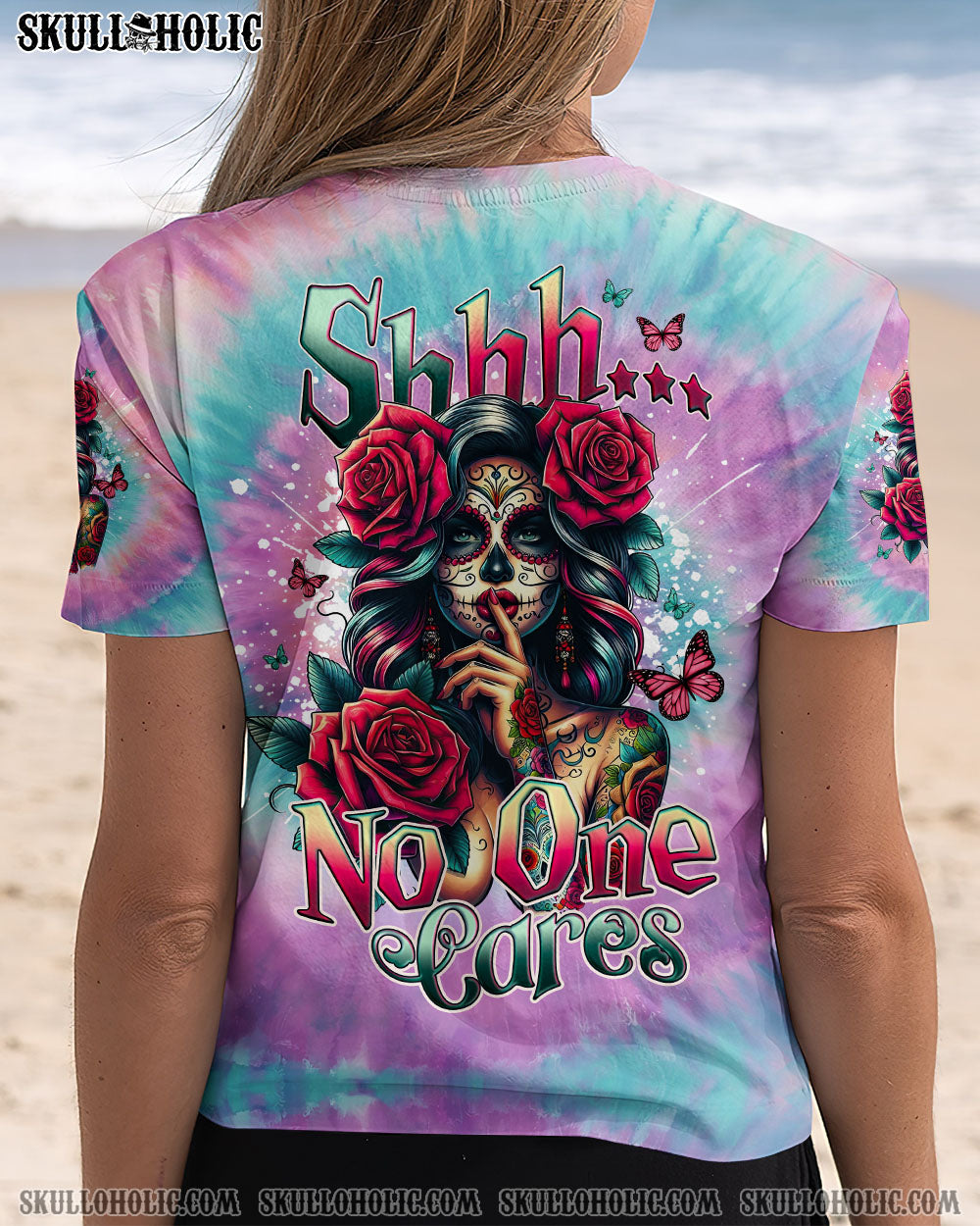BLISSCORNERS SHHH NO ONE CARES TIE DYE ALL OVER PRINT