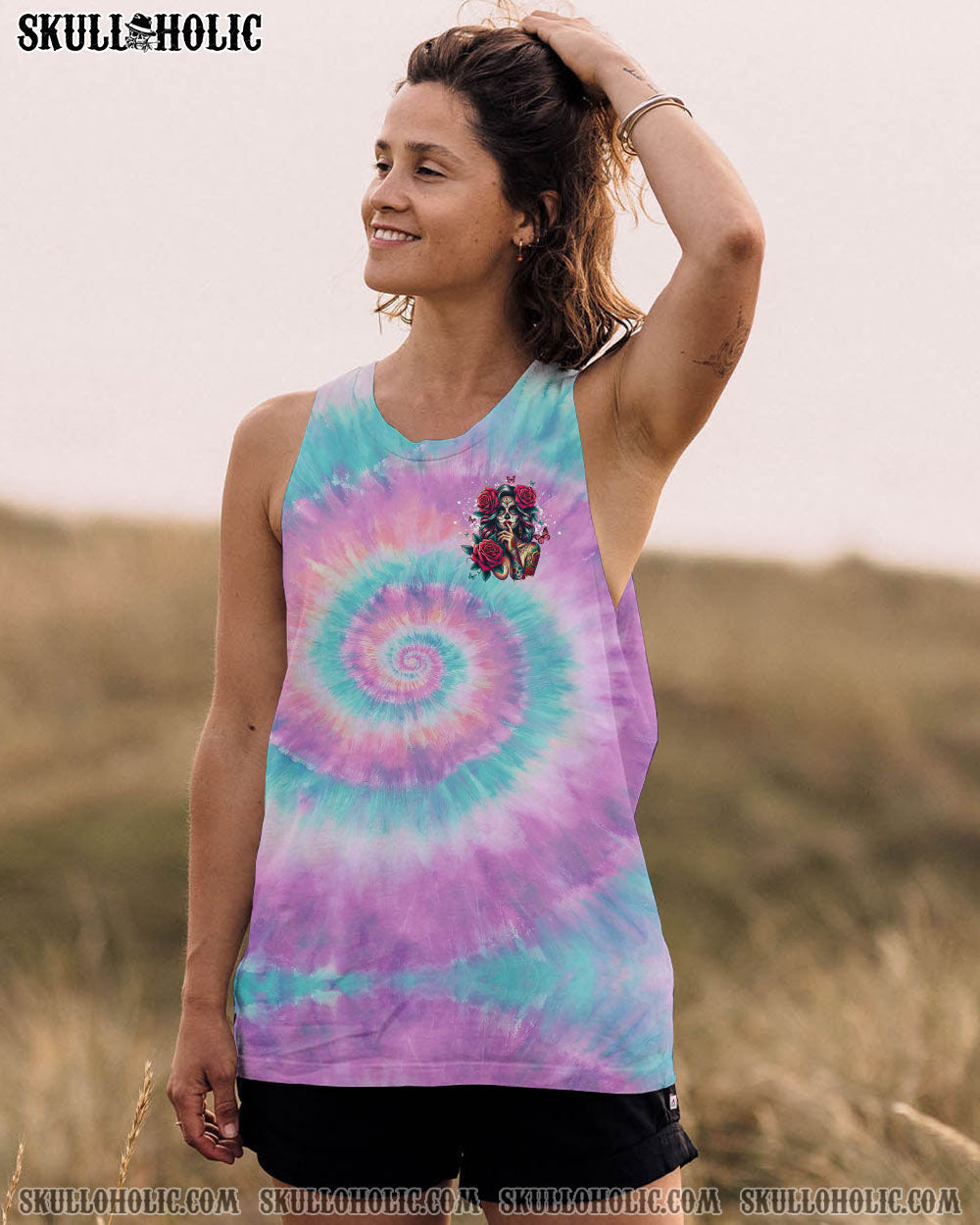 BLISSCORNERS SHHH NO ONE CARES TIE DYE ALL OVER PRINT