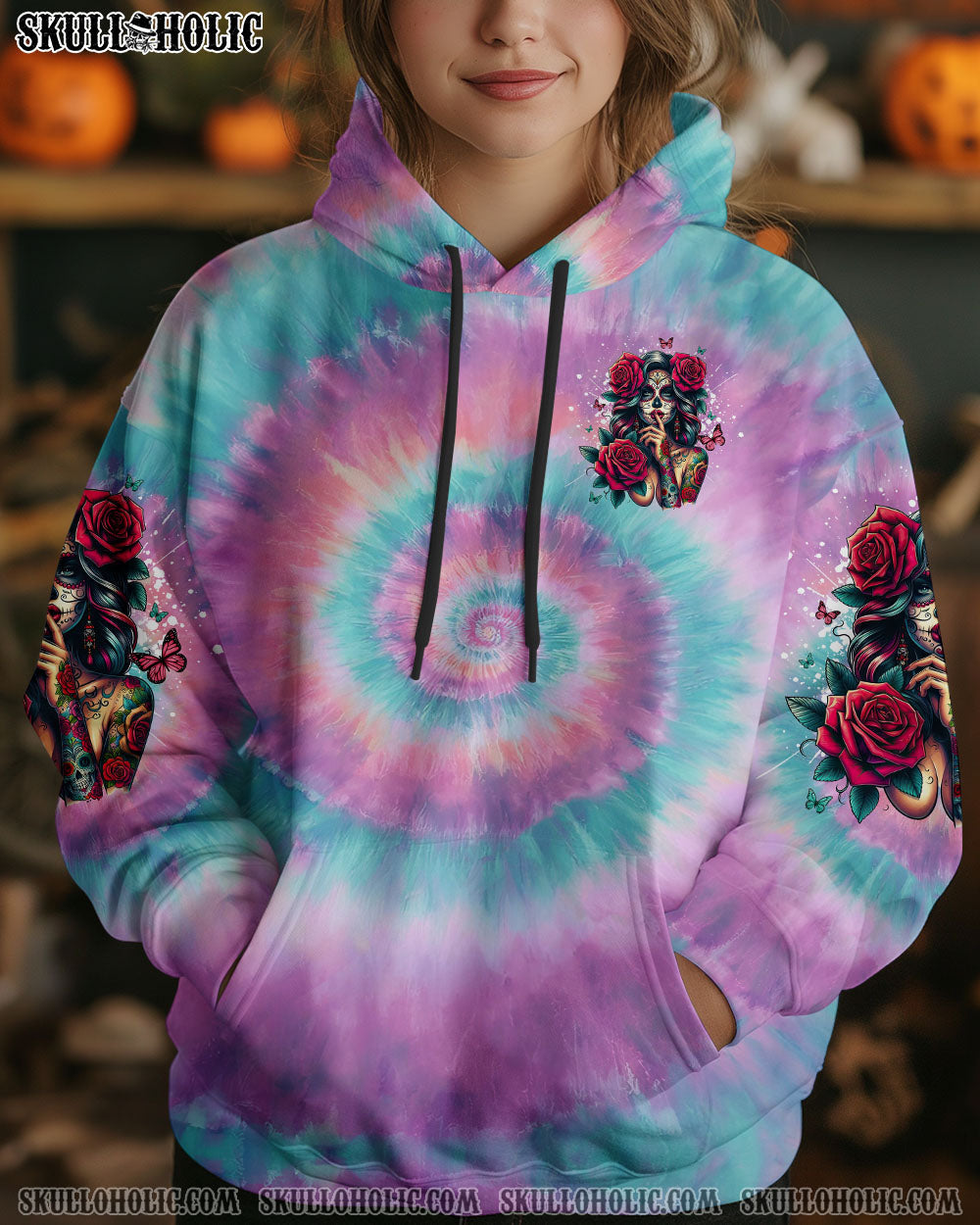BLISSCORNERS SHHH NO ONE CARES TIE DYE ALL OVER PRINT