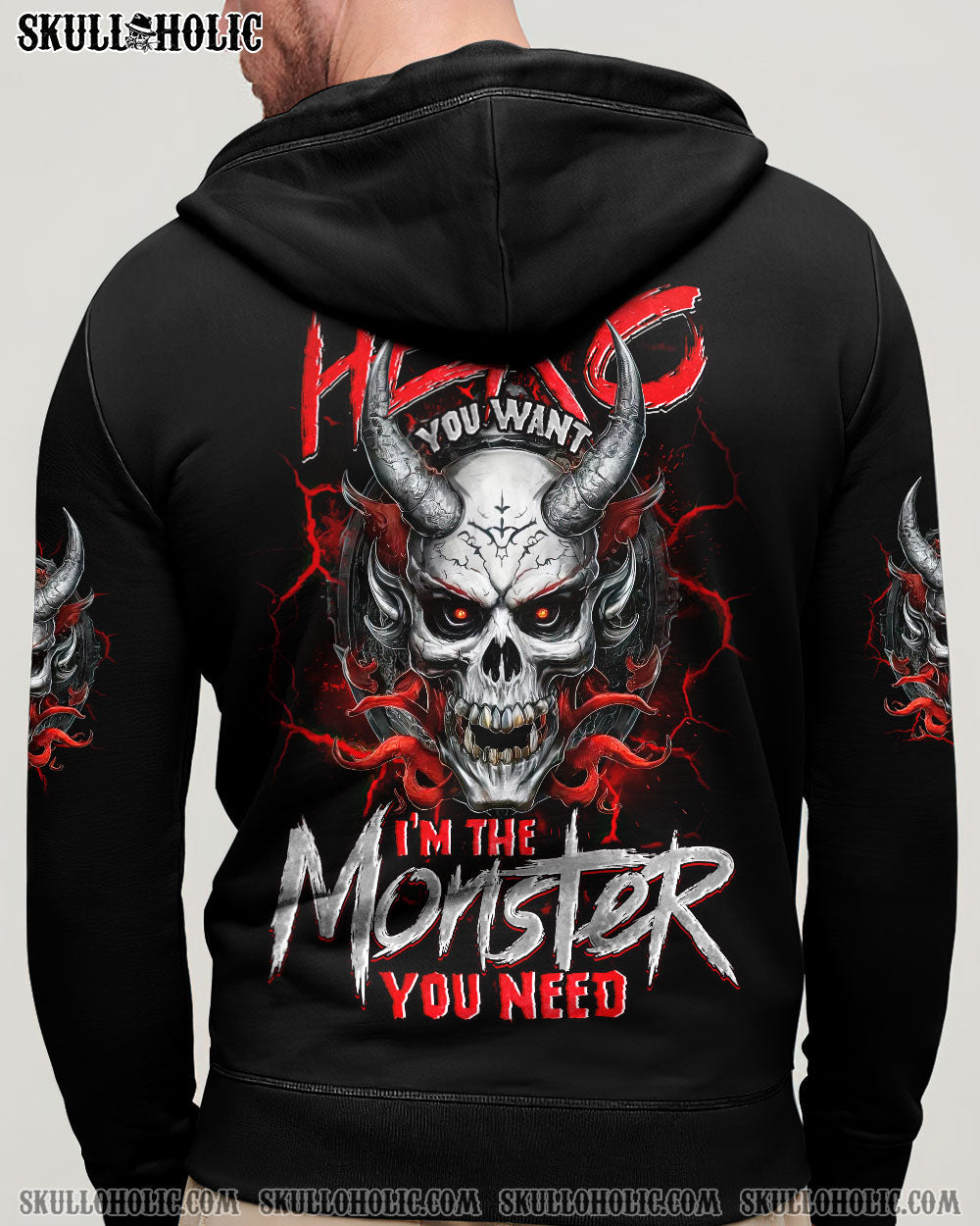 BLISSCORNERS I'M THE MONSTER YOU NEEDED SKULL ALL OVER PRINT