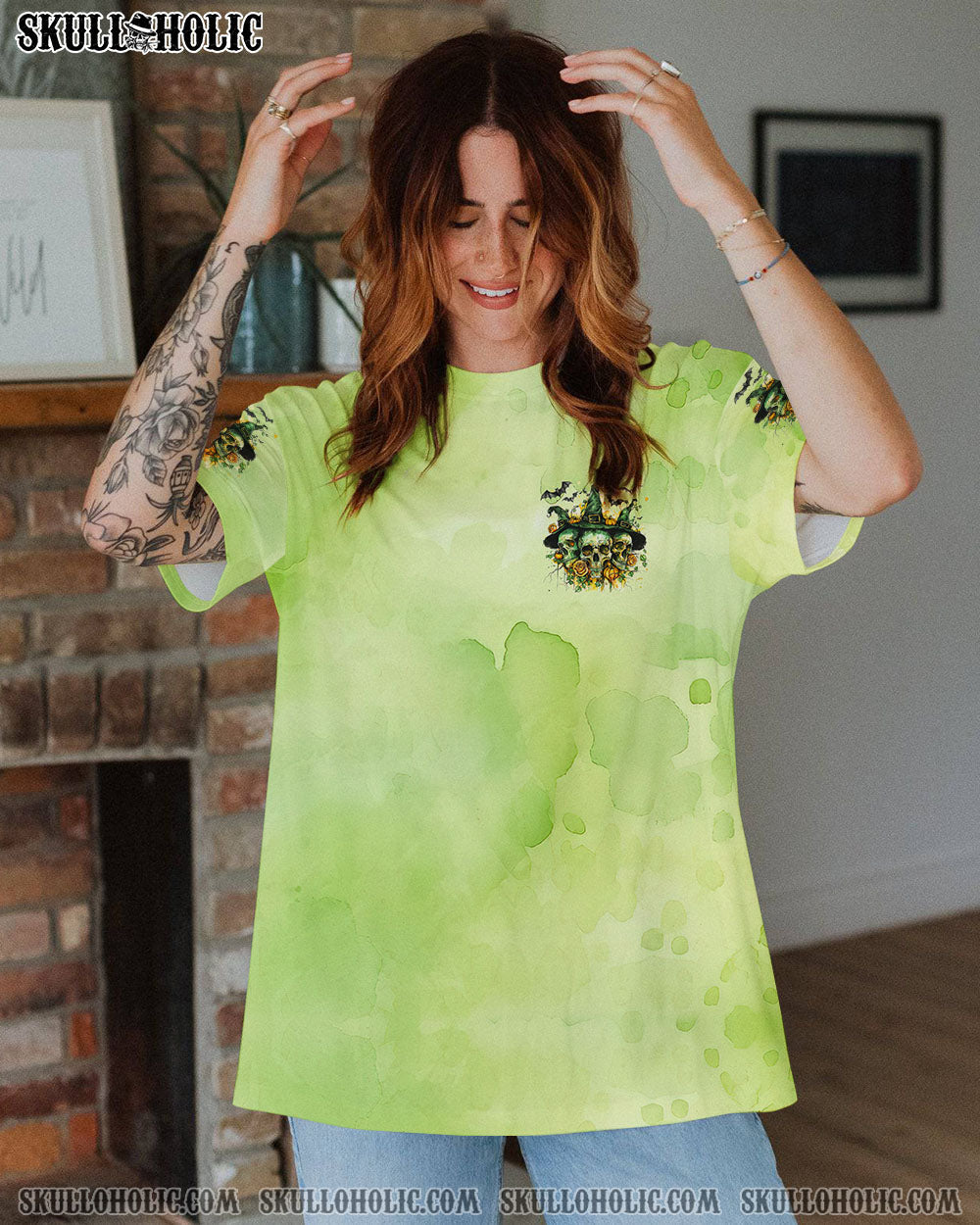 BLISSCORNERS PISS ME OFF I WILL HEX YOU SKULL WITCH HALLOWEEN ALL OVER PRINT