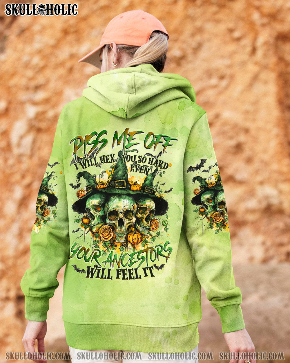 BLISSCORNERS PISS ME OFF I WILL HEX YOU SKULL WITCH HALLOWEEN ALL OVER PRINT