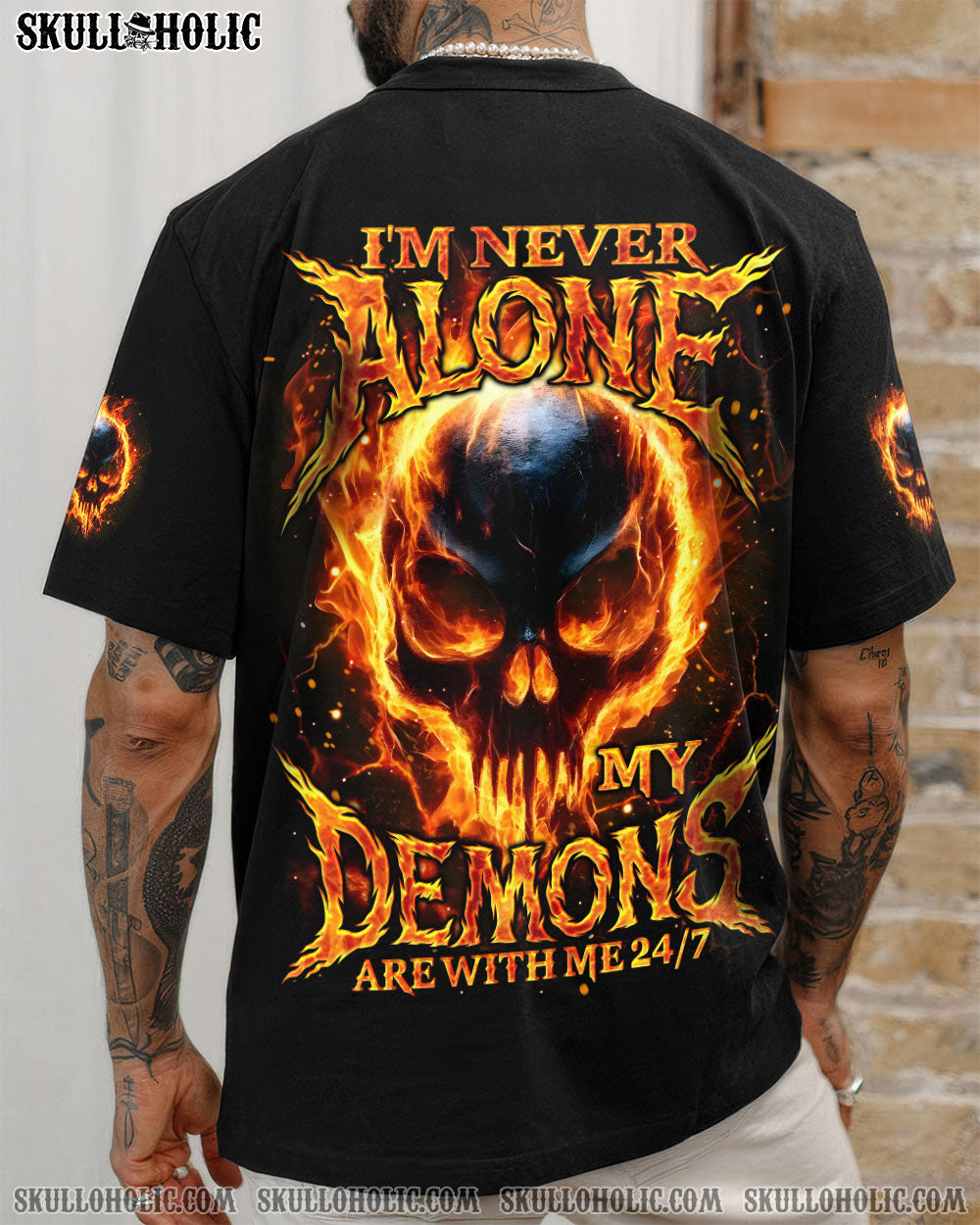 BLISSCORNERS I'M NEVER ALONE FIRE DEMONS ALL OVER PRINT