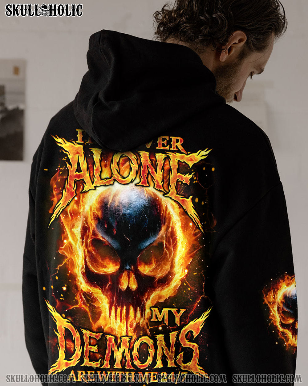BLISSCORNERS I'M NEVER ALONE FIRE DEMONS ALL OVER PRINT