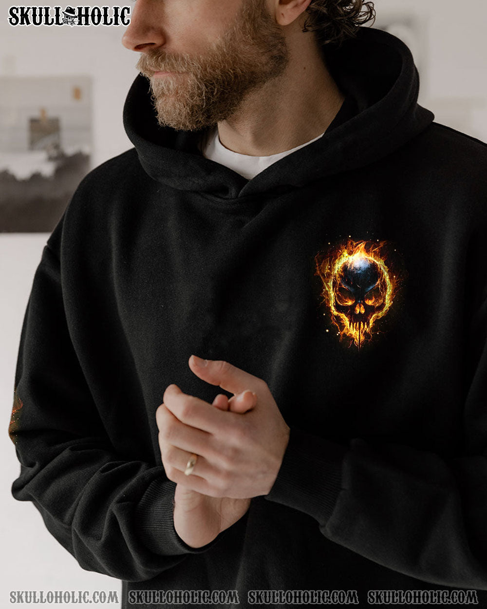 BLISSCORNERS I'M NEVER ALONE FIRE DEMONS ALL OVER PRINT