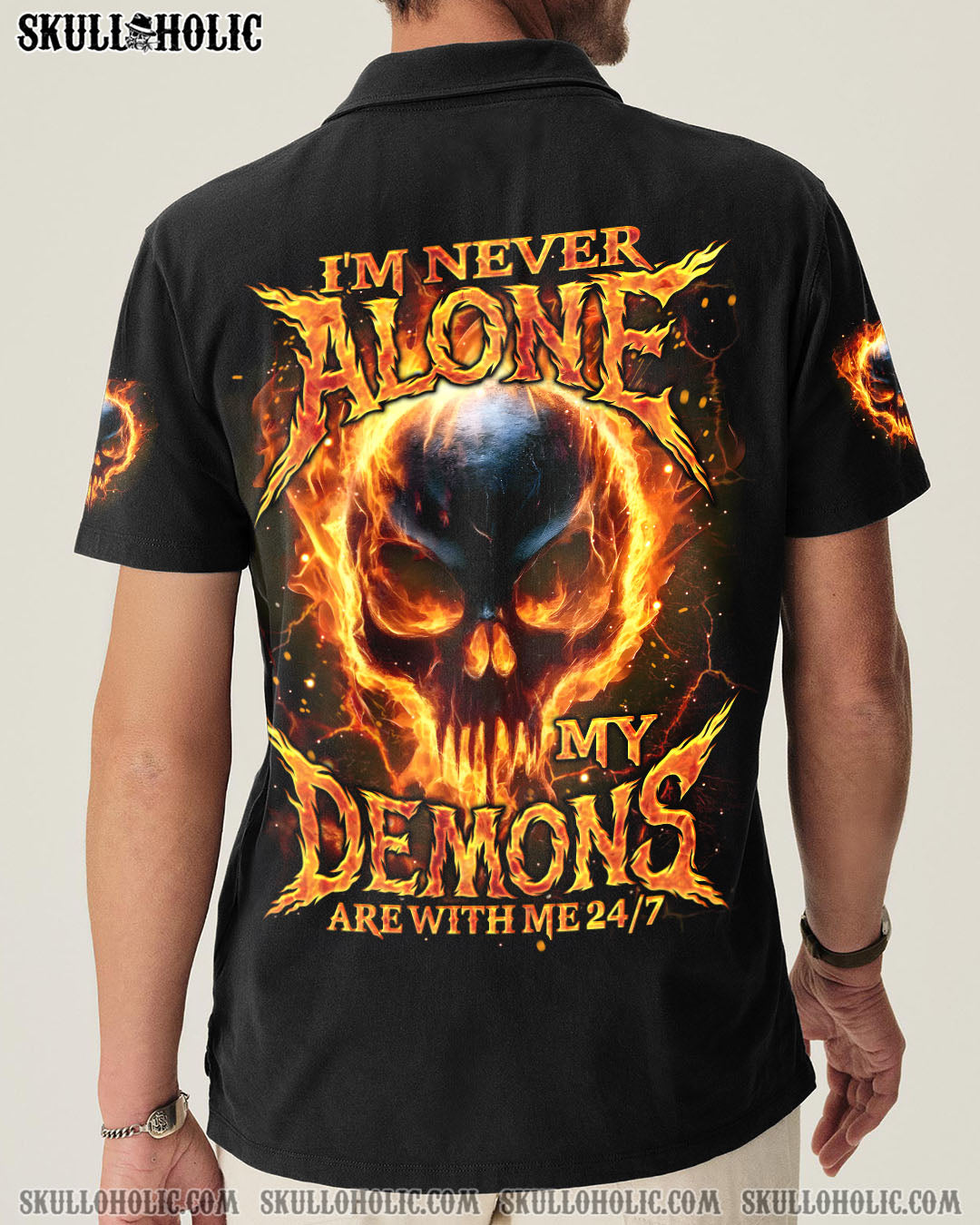 BLISSCORNERS I'M NEVER ALONE FIRE DEMONS ALL OVER PRINT
