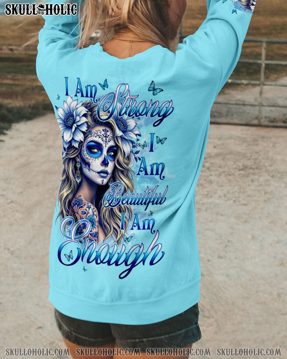 BLISSCORNERS I AM ENOUGH SKULL ALL OVER PRINT
