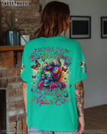 BLISSCORNERS A MOUTH I CAN'T CONTROL MESSY BUN SKULL ALL OVER PRINT