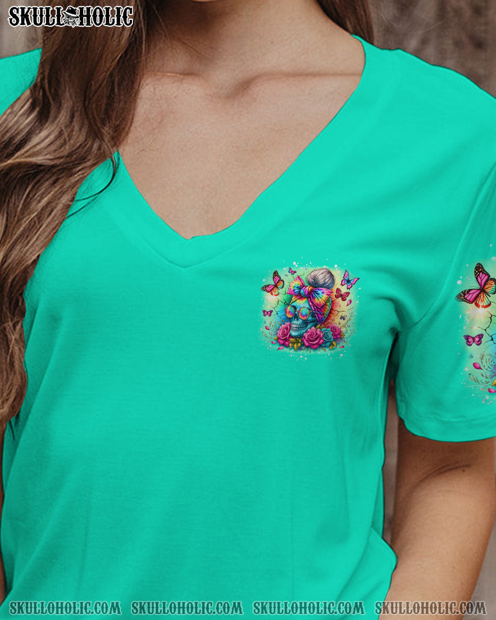 BLISSCORNERS A MOUTH I CAN'T CONTROL MESSY BUN SKULL ALL OVER PRINT