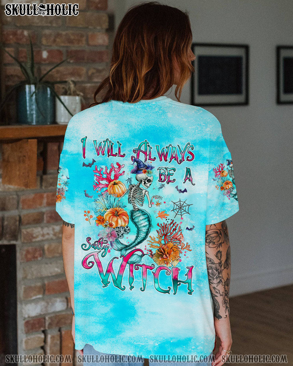 BLISSCORNERS SALTY WITCH MERMAID HALLOWEEN ALL OVER PRINT