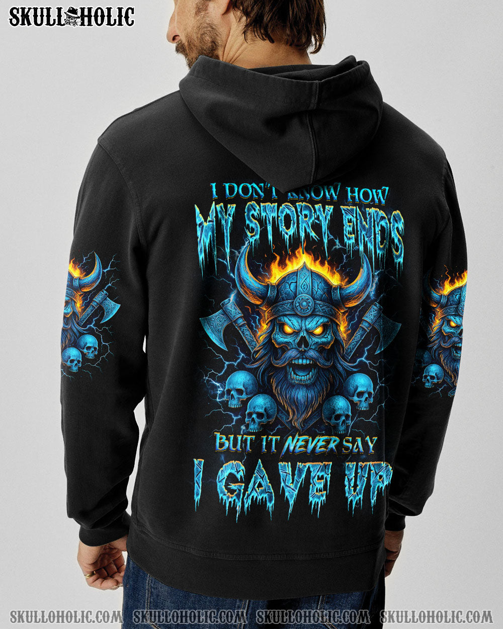 BLISSCORNERS I DON'T KNOW HOW MY STORY ENDS VIKING SKULL ALL OVER PRINT