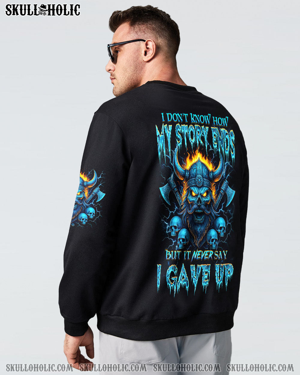 BLISSCORNERS I DON'T KNOW HOW MY STORY ENDS VIKING SKULL ALL OVER PRINT