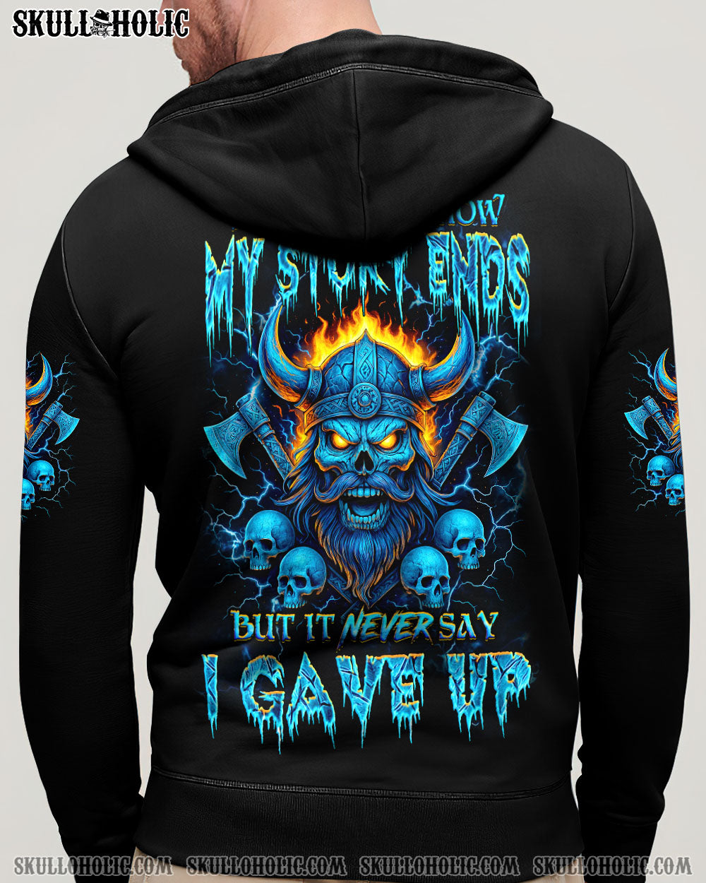 BLISSCORNERS I DON'T KNOW HOW MY STORY ENDS VIKING SKULL ALL OVER PRINT
