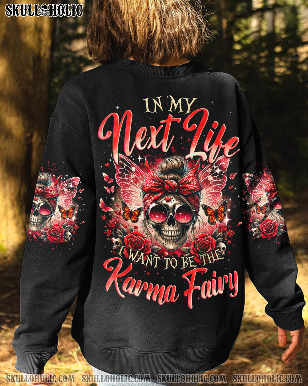 BLISSCORNERS DON'T LIKE ME FCK OFF PROBLEM SOLVED MESSY BUN SKULL ALL OVER PRINT