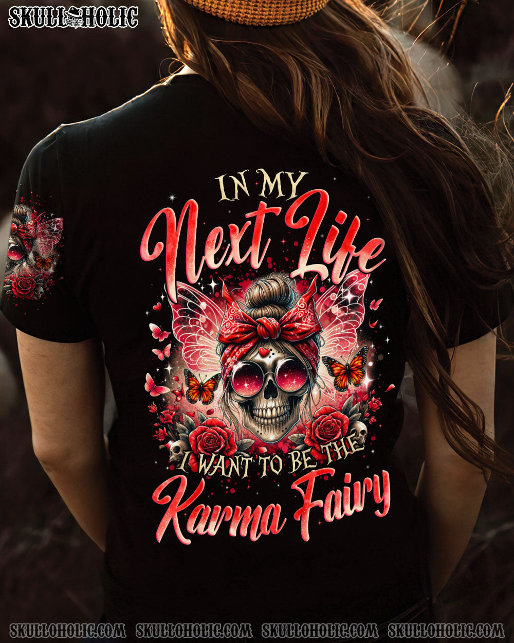 BLISSCORNERS DON'T LIKE ME FCK OFF PROBLEM SOLVED MESSY BUN SKULL ALL OVER PRINT