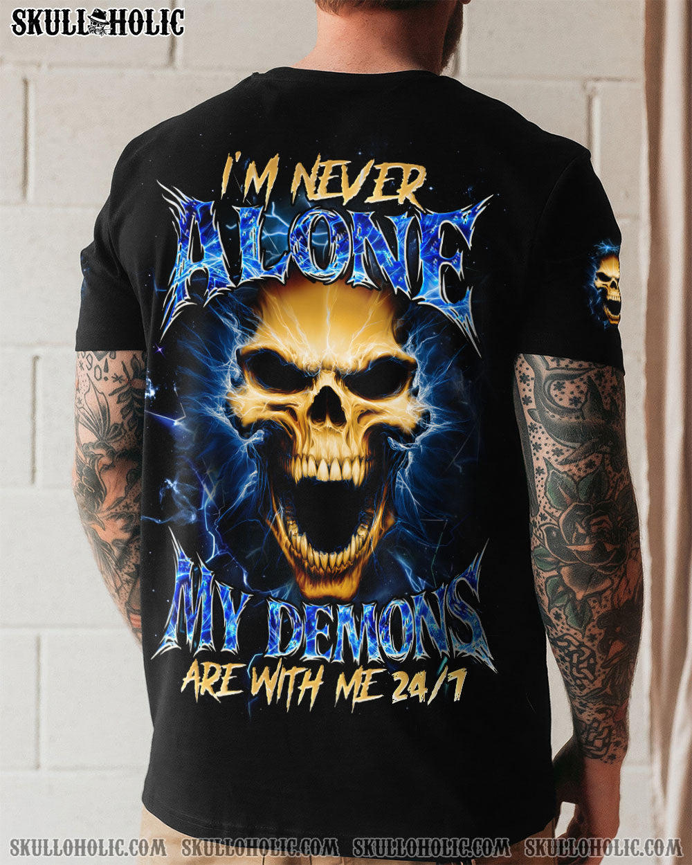BLISSCORNERS I'M NEVER ALONE DEMONS ALL OVER PRINT