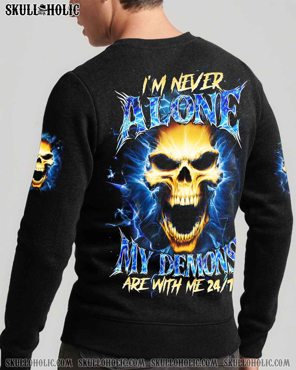 BLISSCORNERS I'M NEVER ALONE DEMONS ALL OVER PRINT