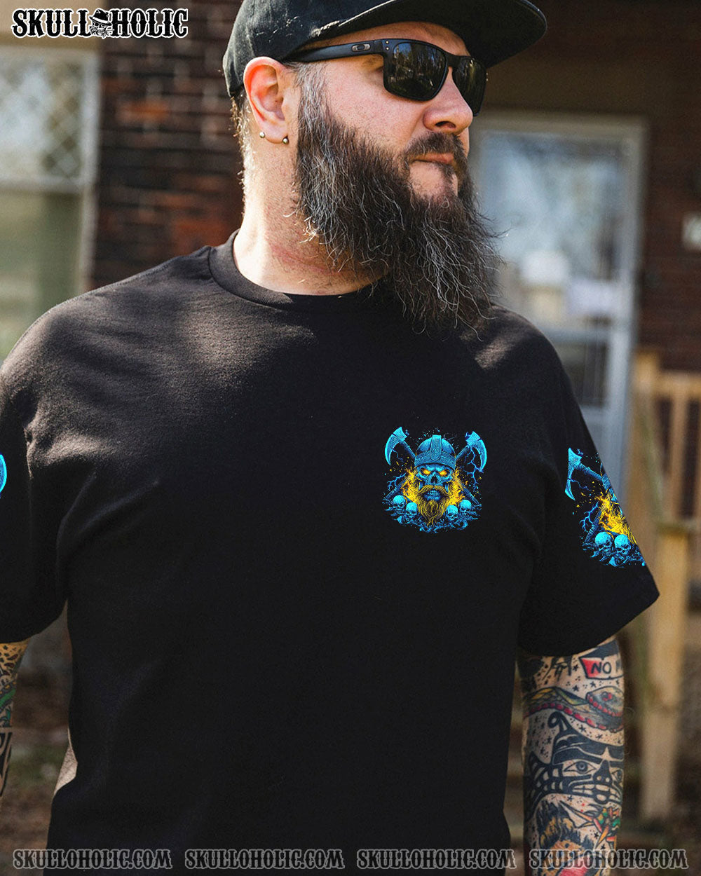BLISSCORNERS IF I AM TO DIE THIS NIGHT VIKING SKULL ALL OVER PRINT