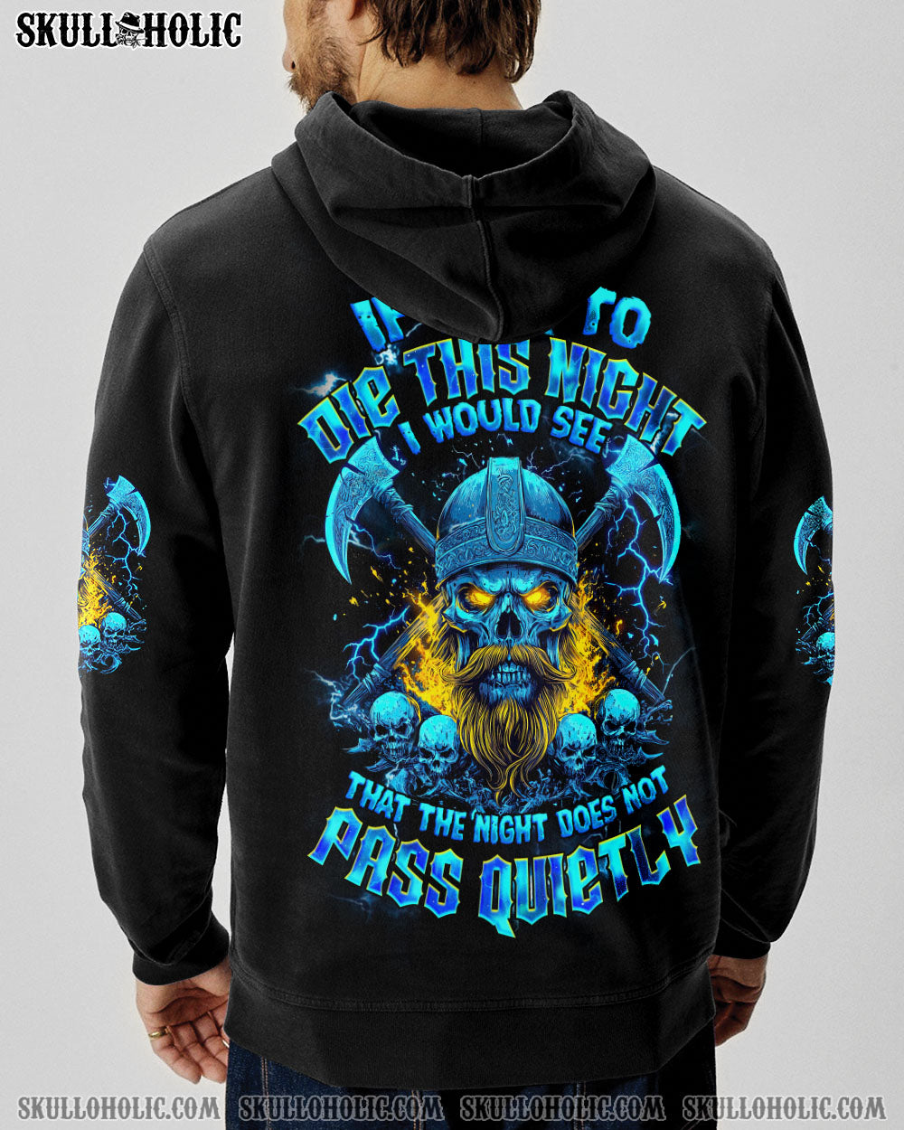 BLISSCORNERS IF I AM TO DIE THIS NIGHT VIKING SKULL ALL OVER PRINT