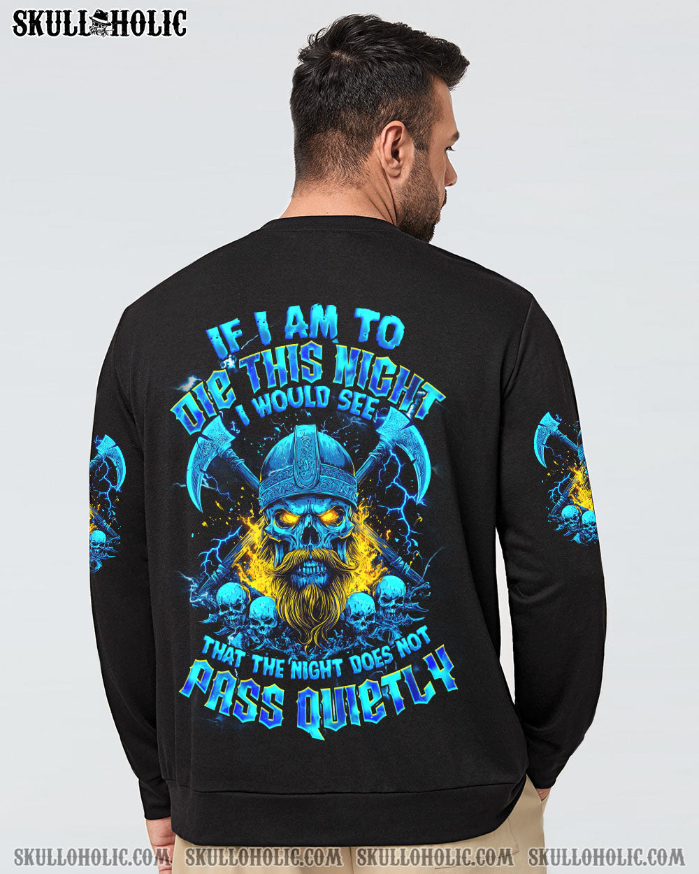 BLISSCORNERS IF I AM TO DIE THIS NIGHT VIKING SKULL ALL OVER PRINT