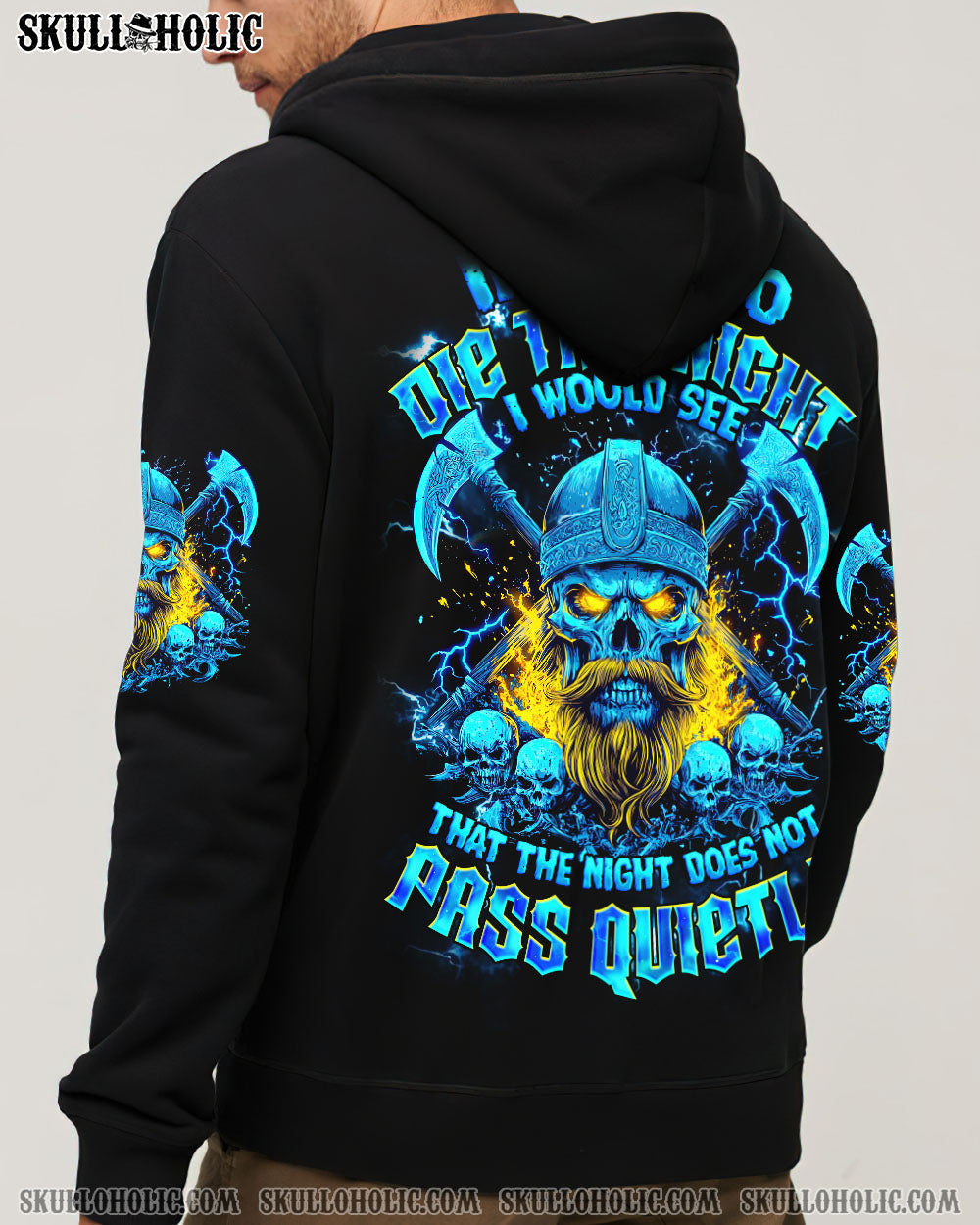 BLISSCORNERS IF I AM TO DIE THIS NIGHT VIKING SKULL ALL OVER PRINT