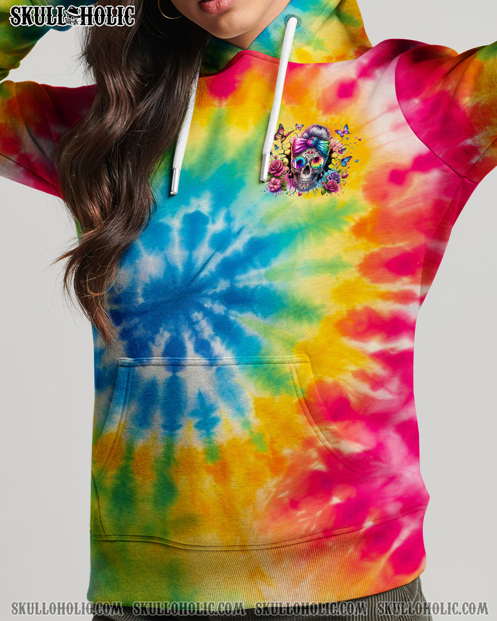 BLISSCORNERS YOU'LL EVER MEET MESSY BUN SKULL ALL OVER PRINT