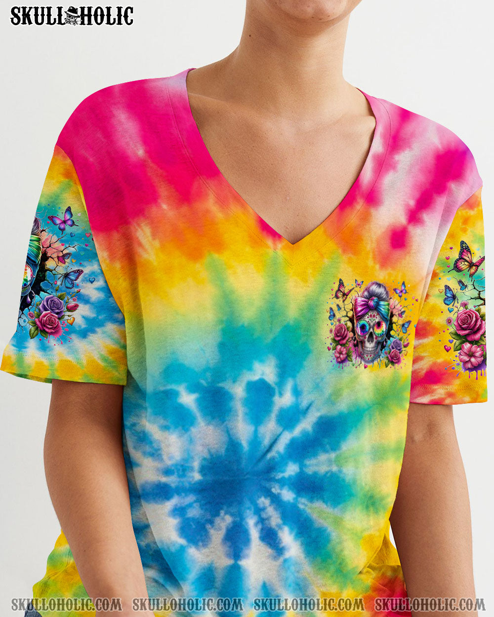 BLISSCORNERS YOU'LL EVER MEET MESSY BUN SKULL ALL OVER PRINT