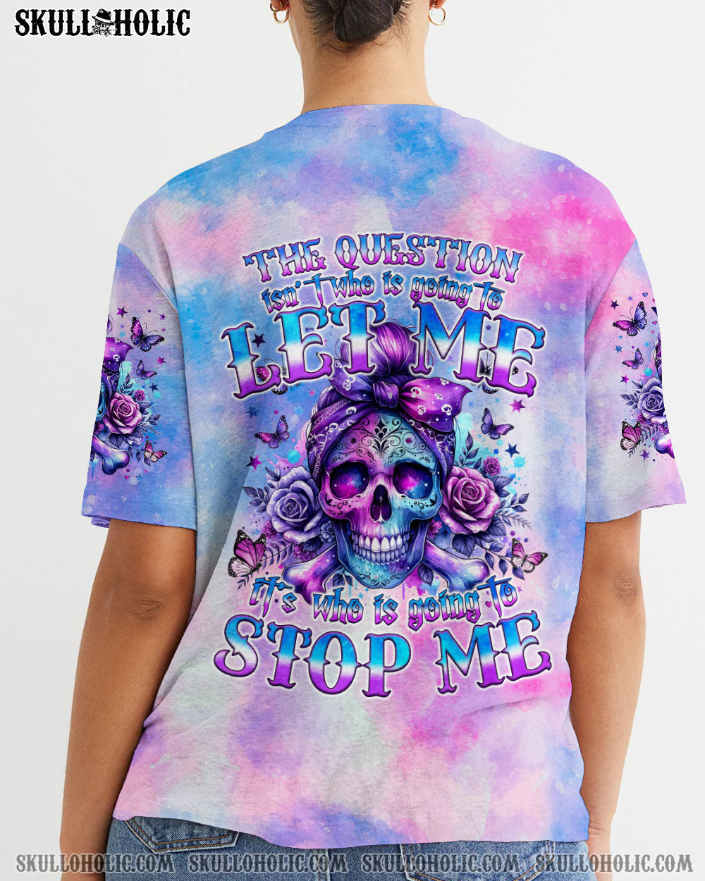 BLISSCORNERS YOU COULDN'T HANDLE ME MESSY BUN TIE DYE HIGH TOP CANVAS SHOES