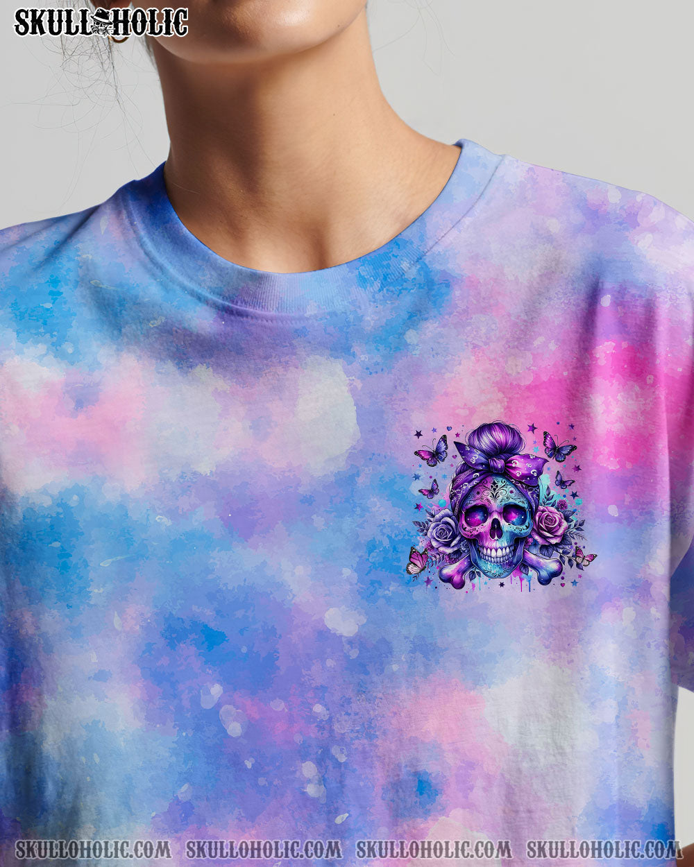 BLISSCORNERS YOU COULDN'T HANDLE ME MESSY BUN TIE DYE HIGH TOP CANVAS SHOES
