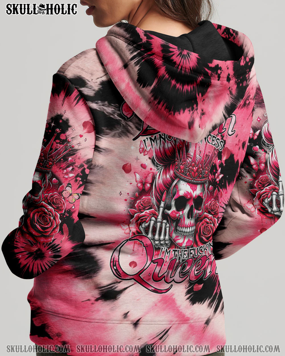 BLISSCORNERS I'M NOT A PRINCESS SKULL TIE DYE ALL OVER PRINT