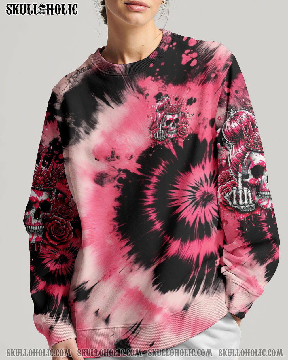BLISSCORNERS I'M NOT A PRINCESS SKULL TIE DYE ALL OVER PRINT