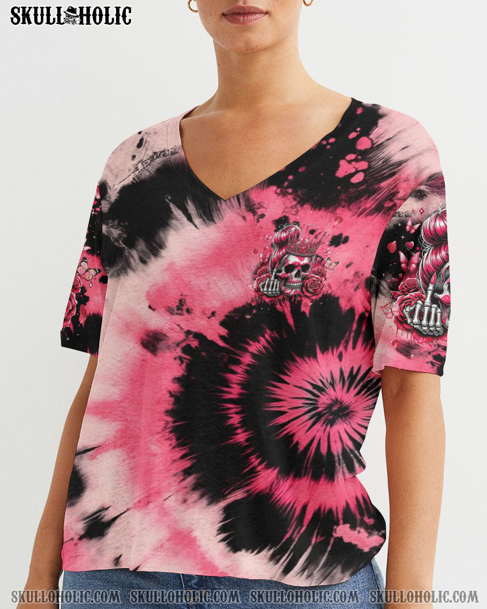 BLISSCORNERS I'M NOT A PRINCESS SKULL TIE DYE ALL OVER PRINT