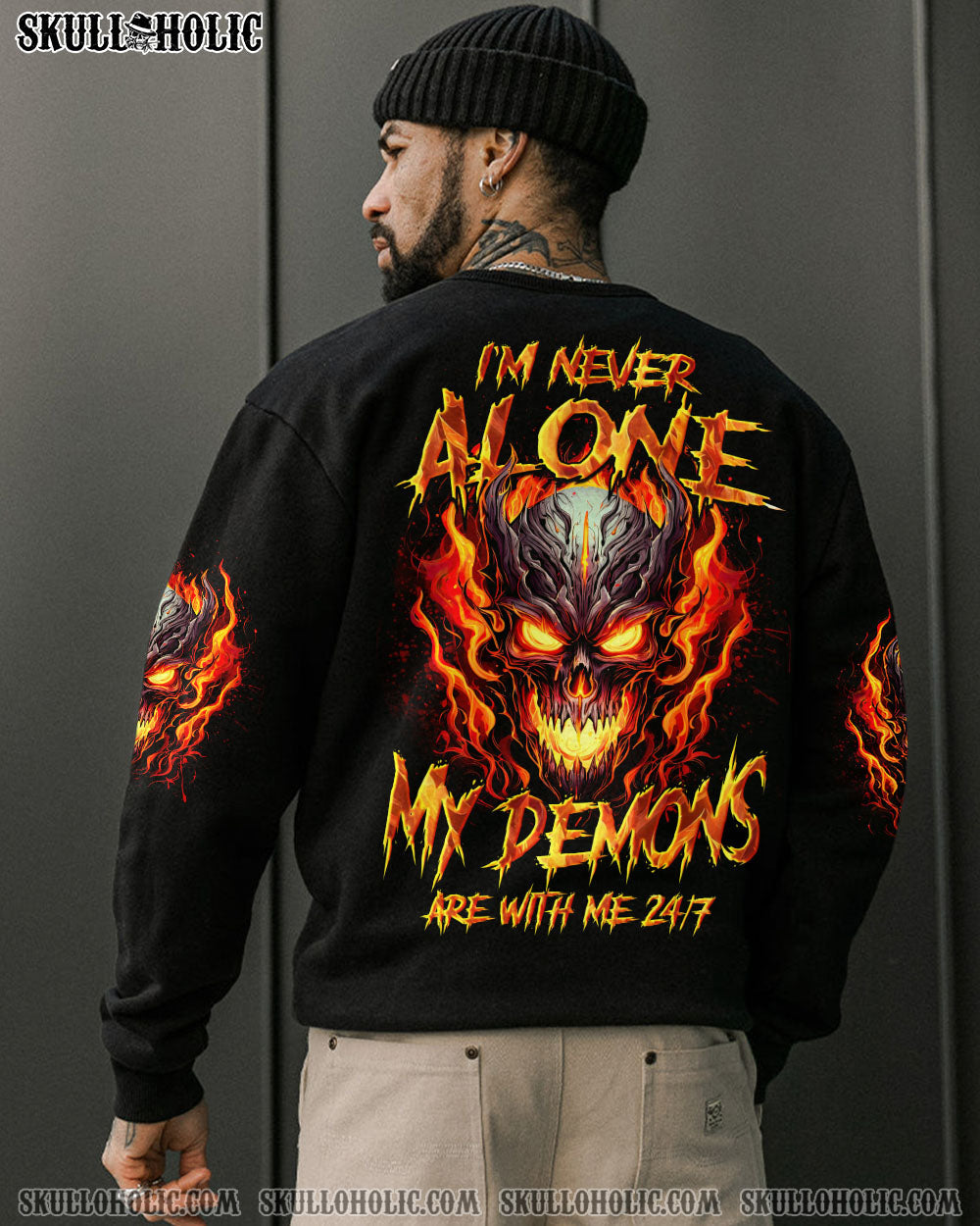 BLISSCORNERS I'M NEVER ALONE DEMONS ALL OVER PRINT