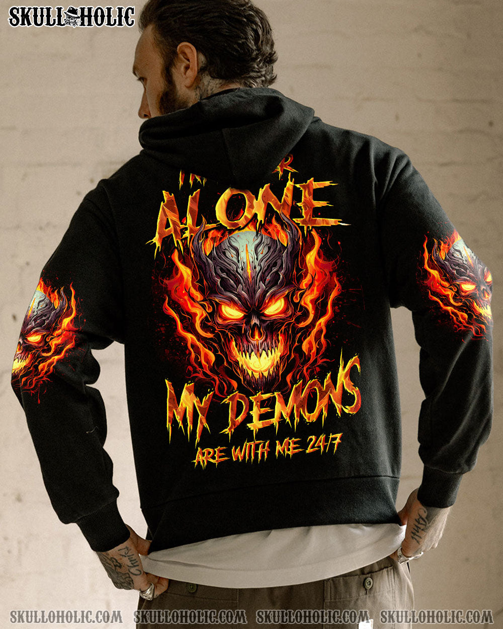 BLISSCORNERS I'M NEVER ALONE DEMONS ALL OVER PRINT
