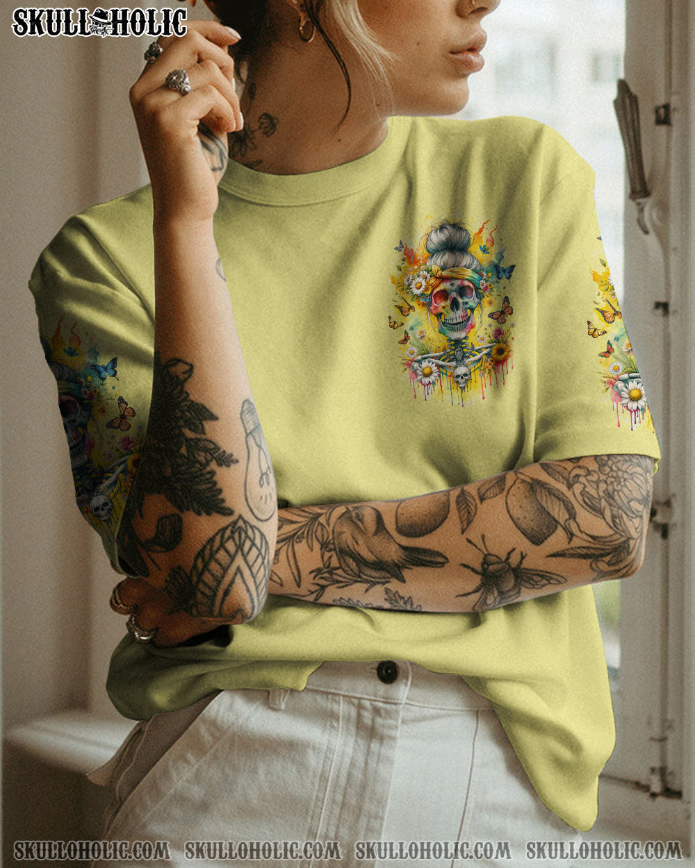 BLISSCORNERS I TAKE CARE OF MY PROBLEM MESSY BUN ALL OVER PRINT